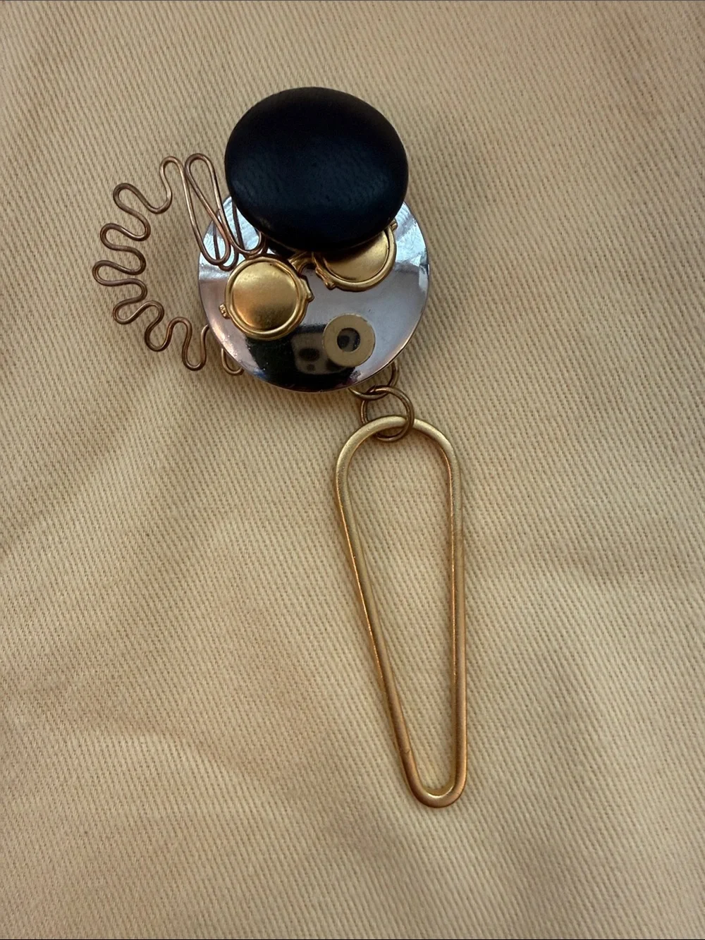 Mixed Metals Decorative Pin or Scarf Clip - Women Accessories